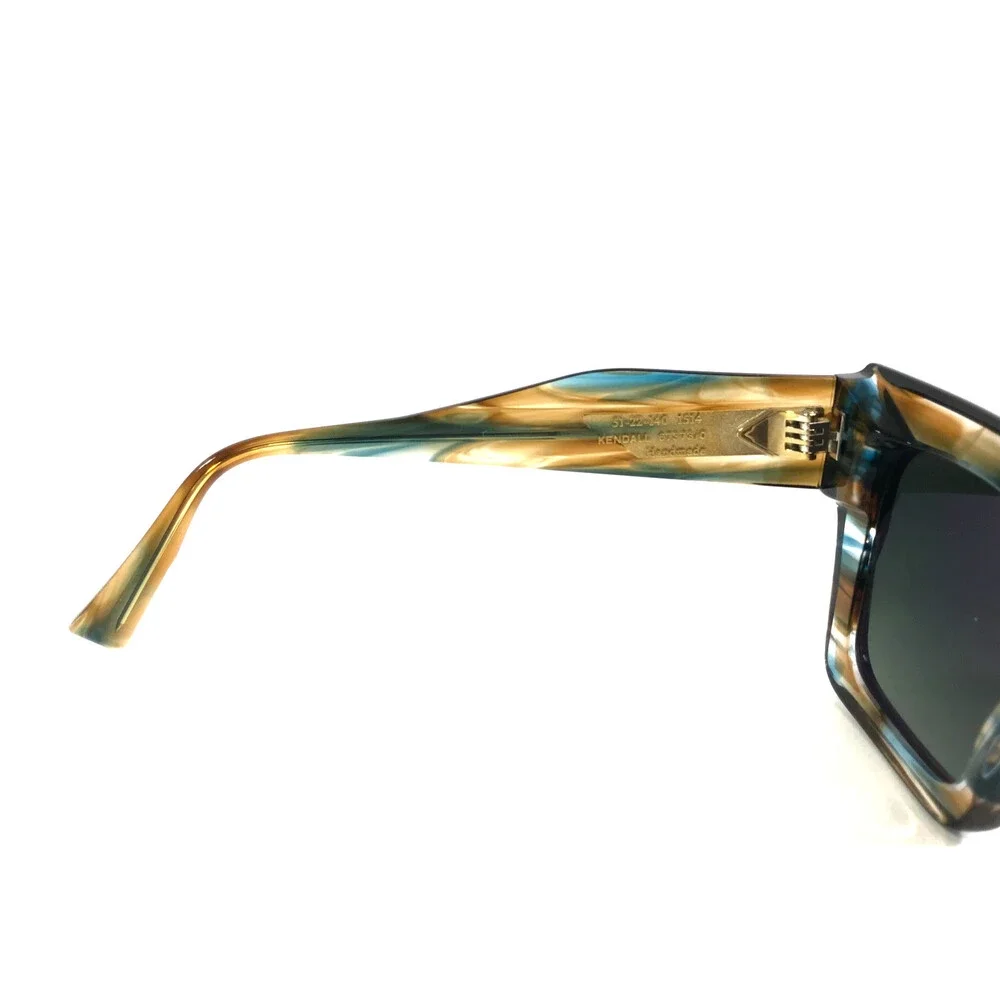 Gigi Studios Sunglasses KENDALL 6737G/0 Striped Brown Butterfly w/ Green Lenses